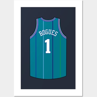 Muggsy Bogues Charlotte Jersey Qiangy Posters and Art